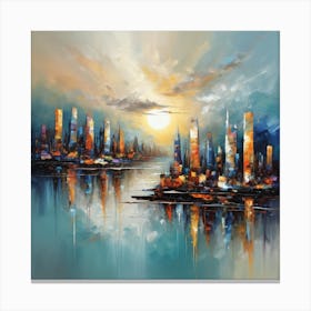 HORIZON Abstract City Canvas Print