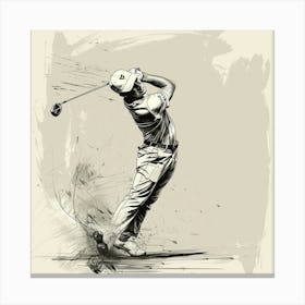 Golfer Swinging 4 Canvas Print