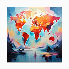 World Map 42 Canvas Print