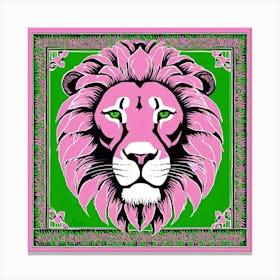 Lion Head in pink Canvas Print