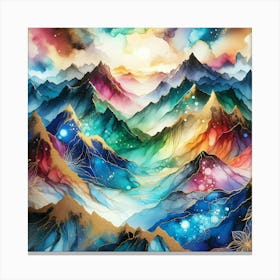 Rainbow Mountains 1 Canvas Print