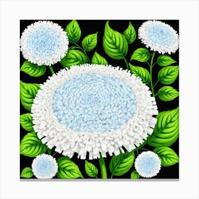 Blue Chrysanthemum Canvas Print