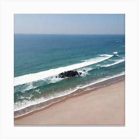 Aerial View Of A Beach 12 Canvas Print