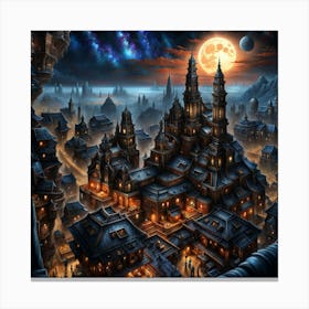 Dark Fantasy City 1 Canvas Print