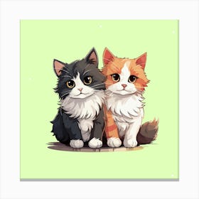 Cute Kittens Animal Wall Art Canvas Print