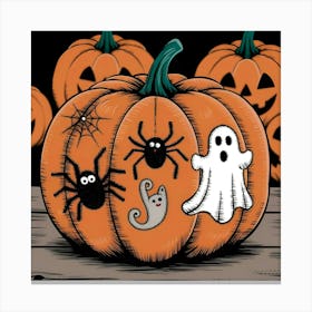 Halloween Pumpkins Canvas Print