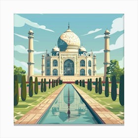 A Taj Mahal In Agra Vector Design Illustration 1719953680 4 Canvas Print