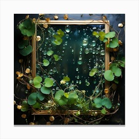 Water Drops In Frame Canvas Print