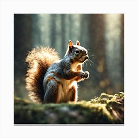 Squirrel In The Forest 47 Canvas Print