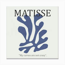 Blue Leaf 02- Henri Matisse Canvas Print