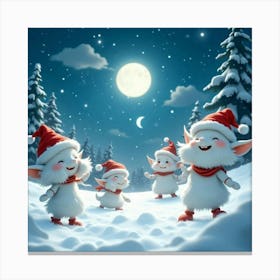 Christmas Elves 4 Canvas Print