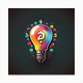 Bitcoin Light Bulb Canvas Print