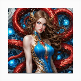 Octopus Girl jhg Canvas Print