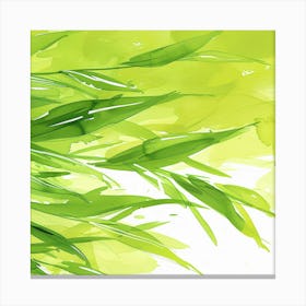 Watercolor Of Green Grass 1 Canvas Print