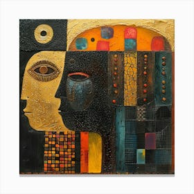 "Egyptian Deities" Abstract Painting Canvas Print