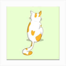 Cat Cute Cat Cartoon Cat Pet Nature Sitting Cat Kitten Animal Cartoon Animal Canvas Print