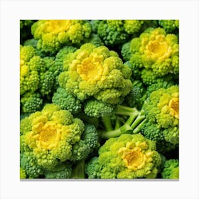 Close Up Of Broccoli 16 Canvas Print