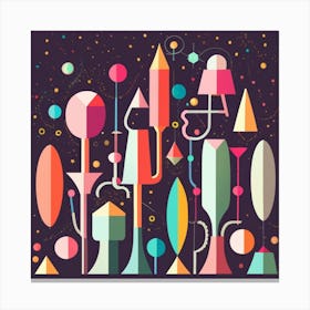 Abstract Candles Illustration 1 Canvas Print