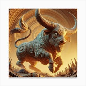 Bull Of The Gods Canvas Print