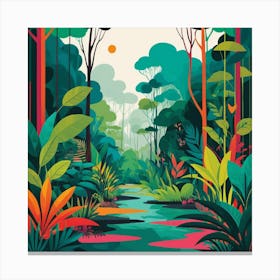 Jungle Scene Canvas Print