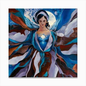 Moon Woman Canvas Print