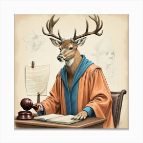 Deer Judge 3 Canvas Print