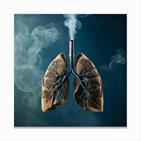 Lungs With Smoke 1 Canvas Print