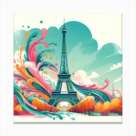 Paris Eiffel Tower 20 Canvas Print