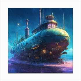 Steampunk Submarine Canvas Print