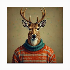 Deer Portrait 2 Canvas Print