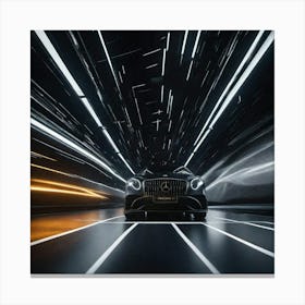 Car through futuristic lights Canvas Print