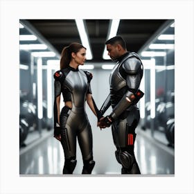 Futuristic Couple 160 Canvas Print