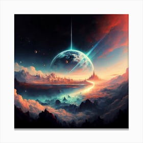 Space Landscape Canvas Print