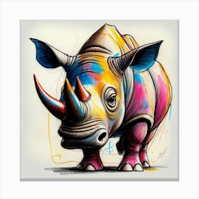 Rhino - Print Canvas Print