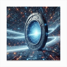 Spaceship In Space 2 Canvas Print