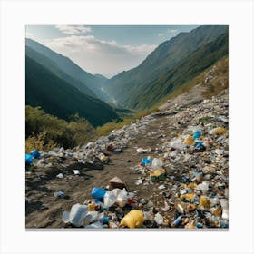 Garbage In The Mountains 6 Canvas Print