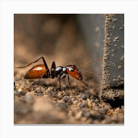 Ant On The Ground 1 Canvas Print