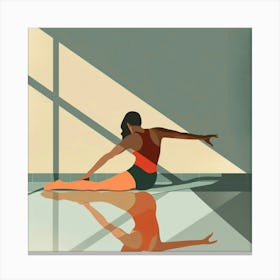 Woman Practicing Yoga Canvas Print