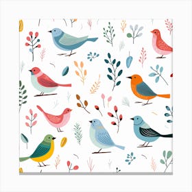 Birds On A Branch Canvas Print