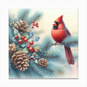 Red Bird Canvas Print
