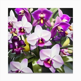 Orchids In A Vase 2 Canvas Print