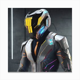 Futuristic Man In Futuristic Suit 3 Canvas Print