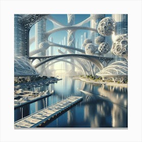 Futuristic City 1 Canvas Print