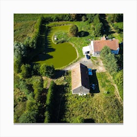 Aerial View Of A Farm 1 Canvas Print