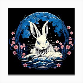 Rabbit In The Moonlight 5 Canvas Print