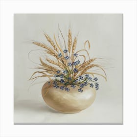 Wheat In A Vase Canvas Print