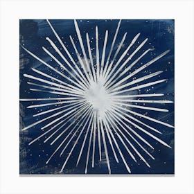 White Starburst Canvas Print