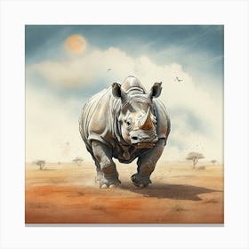 Rhinoceros 6 Canvas Print