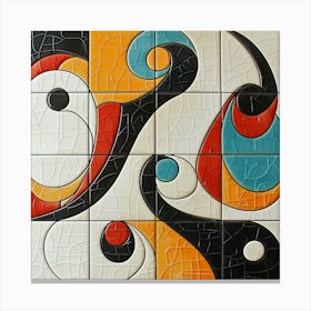 Abstract Mosaic Tile Art Canvas Print