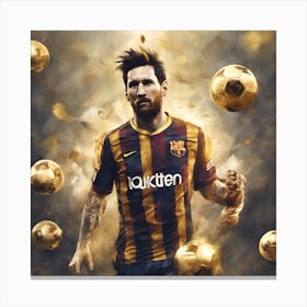 0 Give Me A Picture Of A Messi Player Who Wins Eight Esrgan V1 X2plus Canvas Print